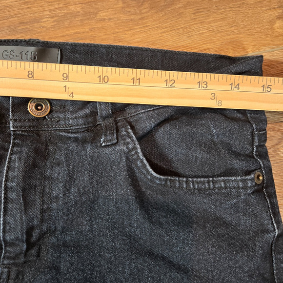 GS-115 Jeans Women’s Size 14 Black Distressed Denim Premium Casual Logo Pockets - Picture 5 of 11